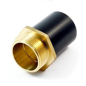 (XBM-50*1 1/2) Переход на резьбу ПЭ/латунь PE100, -50*1 1/2 НР (30)