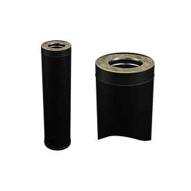 Ferrum Blackside Сэндвич 1 м (430/0,8 мм + нерж/эмаль/600° черная)Ф150х210