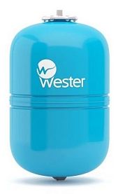 Гидроаккумулятор Wester, WAV, 12л, 10 бар, вертикальный, к/ф из нерж, WAV12P