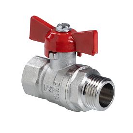 Кран шаровой Valtec СТАНДАРТ 1/2" DN 15 PN 40 латунный никелир...