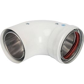 SCA-0080-800090 STOUT элемент дымохода DN 80 отвод 90&deg; утепленный п/м