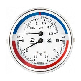 Термоманометр ТМТБ-31Т Dy 80 с задн. подкл., 1/2", 6 бар 0-120...