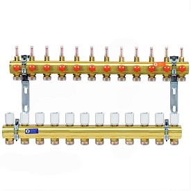 R553FZY052, Сборный коллекторный узел с расходомерами, 1" x 3/4"E /12