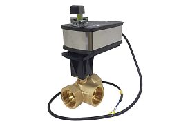 Трехходовой шаровый кран TECHNO HK315-SC05DN/24V, DN15, G1/2 электр...