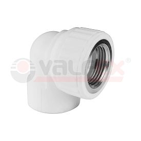 Угольник переходной с внутренней резьбой 20х3/4" (80/20) (Valfex) БЕЛЫЙ