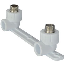 Планка PP-R бел монтаж Дн25х1/2" НР Ру25 п/смесит РосТурПласт 10704