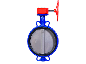 Затвор дисковый Рационал LW-2H DN300 PN16 межфланцевый, корпус чугу...