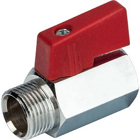 Кран шаровой мини, муфта/резьба STOUT, DN 3/8 PN 10, латунный, SVB-0022-000010