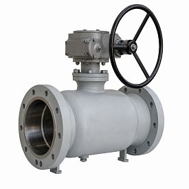 Кран шаровой газовый Н/П фланцево-приварной с редуктором LD, КШЦК Р...