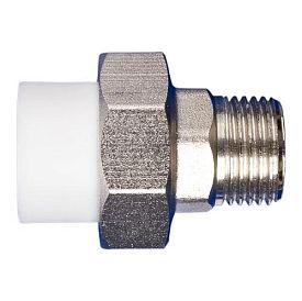Муфта разъем. PPRC с НР 63х2 MeerPlast