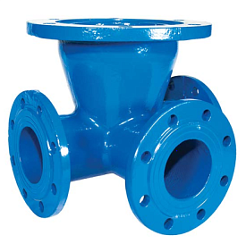 Тройник фланцевый с пожарной подставкой DN 100x100