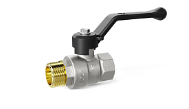 Кран шаровый LD Pride 47, Ду 50, Ру 25, В/Н, латунь, ручка, LD 47.122.1.50.M02