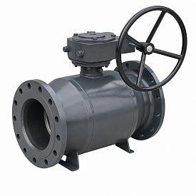 Кран шаровой БИВАЛ, КШТ.12, Ду 250, Ру 25, стальной, фланцевый, с р...