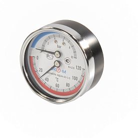 Термоманометр 120С 1,0МПа Дк63 G1/4"осевой L=46мм ЭКОМЕРА МД04-63-G-10-ОИ