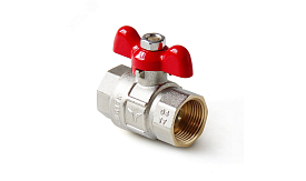 Шаровой кран PRO AQUA 3/4 DN 20 PN 16 латунный никелированный с вну...
