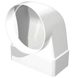 Соединитель угл 90гр пласт 60х120/D100 с фланцем Эра 612СК10ФП