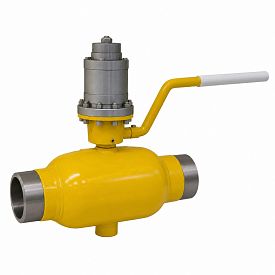 Кран шаровой газовый Н/П приварной с вертикальным редуктором LD, КШ...
