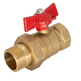 Кран шаровый СTM ОПТИМА 1/2" DN 15 PN 16 латунный с американко...