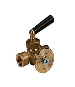 Кран для манометра GIACOMINI R228I 1/4" DN 8 PN 16 трехходовой...