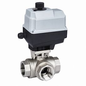 Кран шаровой трехходовой T-порт СМАРТРИР, BV03T, DN32, PN63, dP 16 ...