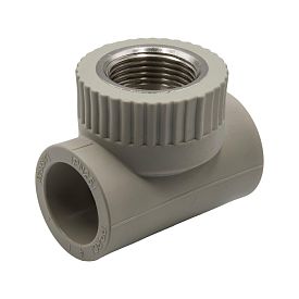 Тройник комб. вн 25х3/4''х25 EVER® plast СЕРЫЙ (Россия)